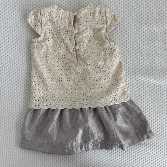 Baby Gap Shimmery Eyelet Lace Special Occasion Dress Size 2T New - Picture 6 of 6